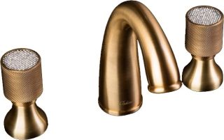 Смеситель для раковины Boheme Royal Crystal бронза 317-Royal/CRST